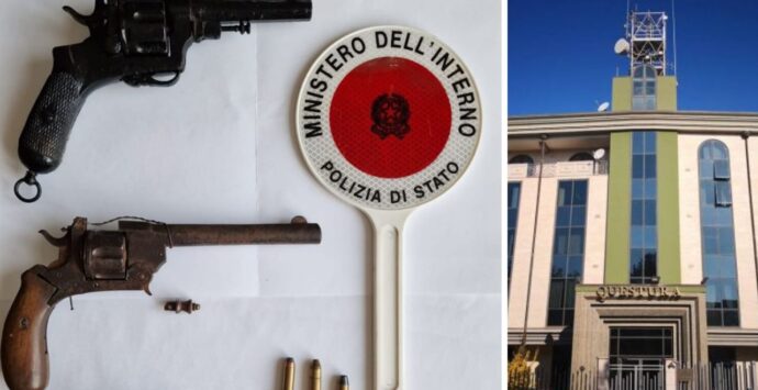 Vibo, nascondeva tra i materassi due pistole: arrestato dalla polizia di Stato e sottoposto a obbligo di dimora