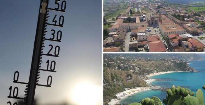 Meteo, luglio rovente nel Vibonese: a Mileto picchi di 36 gradi, afa e notti tropicali sulla costa