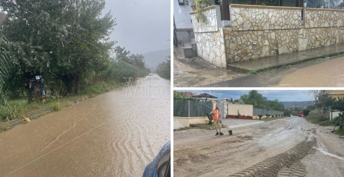 Maltempo nel Vibonese: esonda il fiume Candrilli a Porto Salvo, strada allagata