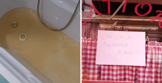 Rientra l’emergenza idrica a Vibo, domani scuole aperte. Ma ora l’acqua che arriva è marrone e qualche ristorante è stato costretto a chiudere