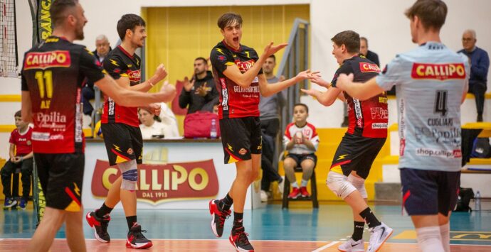 La Tonno Callipo maschile chiude in bellezza il 2024: dopo due sconfitte di fila battuta la Volley Catania per 3 a 1