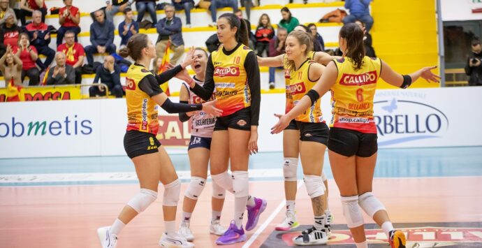 Volley, la Tonno Callipo femminile batte San Lucido e centra la settima vittoria stagionale