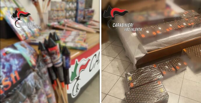 Giro di vite dei carabinieri sulla vendita abusiva di fuochi d’artificio: i militari di Mileto, Francica e Nicotera sequestrano 150 chili di botti