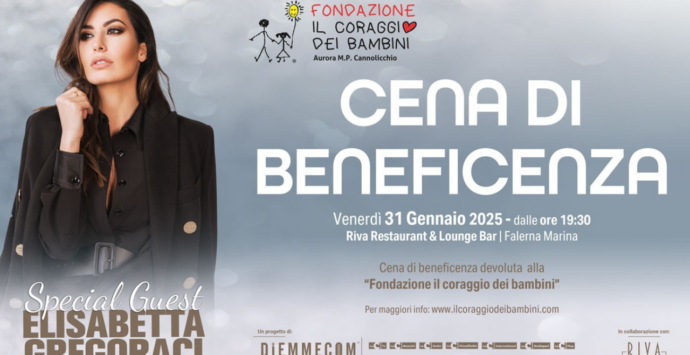 Diemmecom in campo per la solidarietà, cena di beneficenza per la Fondazione Il Coraggio dei bambini: ospite d’onore Elisabetta Gregoraci