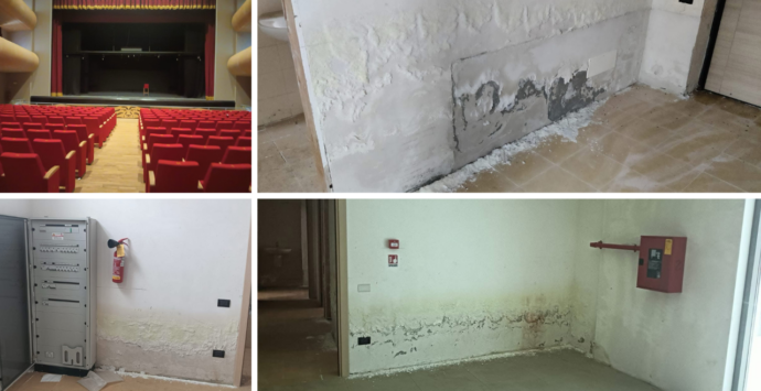 Vibo, nuovo teatro già mangiato dalla muffa. Soriano: «Altro che pronto, era solo campagna elettorale di chi oggi è all’opposizione»