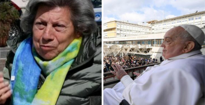 È di Monterosso la signora con i fiori gialli salutata da papa Francesco: «Grazie Santo Padre, torni presto tra noi» – VIDEO