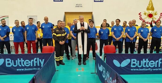 Vibo, inaugurato il Campionato di tennistavolo dei vigili del fuoco: 40 gli atleti da tutta Italia -VIDEO