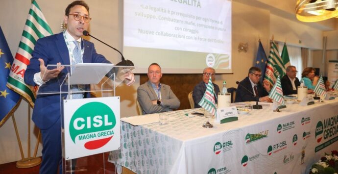 Cisl Magna Grecia, Gualtieri confermato segretario: «Il sindacato offre risposte concrete ai territori»