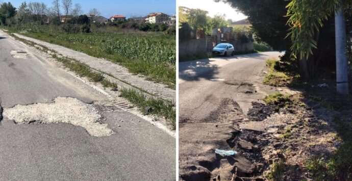 «Strade come cantieri, pericolose ma aperte al transito»: il degrado di Bivona e Porto Salvo nella denuncia di un’attivista FOTO