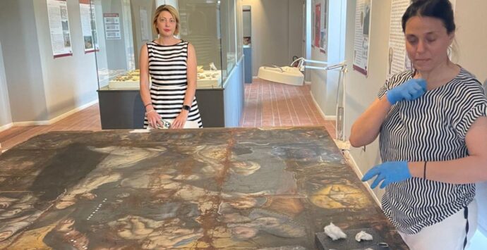Soriano, terminato il restauro dell’antica tela raffigurante la Madonna del Rosario: il 24 maggio la presentazione