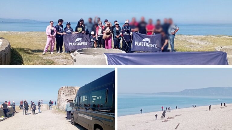 Anche i detenuti di Vibo sulla spiaggia di Palmi per ripulirla dalla plastica: tra riscatto, inclusività e ambientalismo