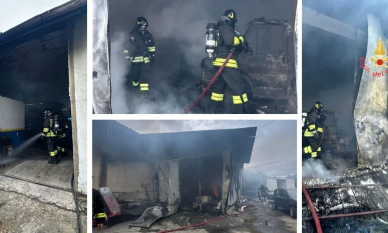 Incendio in un’autofficina a Joppolo, completamente distrutti alcuni mezzi all’interno