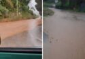 Maltempo, un fiume di fango nella strada che va al porto di Tropea: «Evitate di percorrerla»