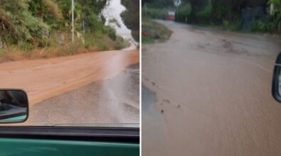 Maltempo, un fiume di fango nella strada che va al porto di Tropea: «Evitate di percorrerla»