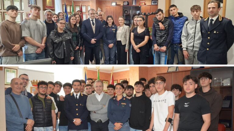 Studenti vibonesi in visita negli uffici della Questura per approfondire i temi di educazione civica e legalità