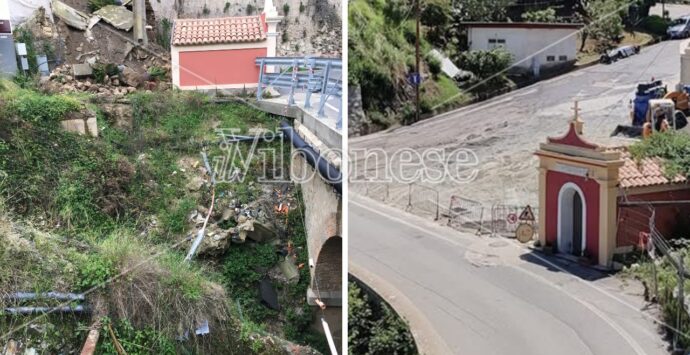 Tropea, dopo 10 anni sistemata la spaventosa voragine di via Carmine ma i residenti restano preoccupati: «Temiamo un nuovo cedimento»