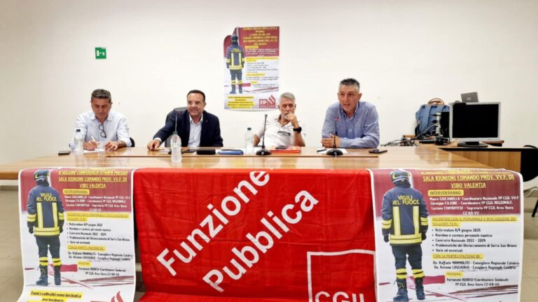 Vigili del fuoco di Vibo alle prese con carenze di organico e turni sfiancanti: l’assemblea sindacale al Comando provinciale