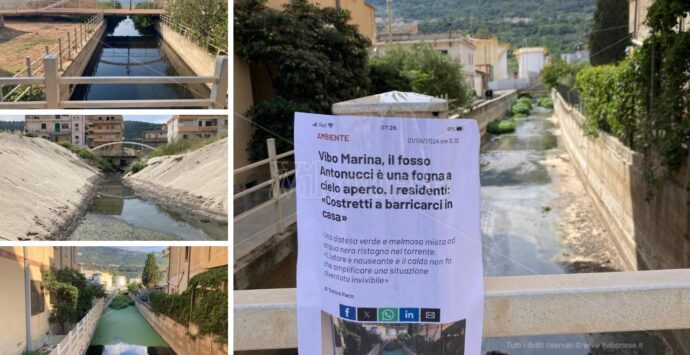 Fosso Antonucci, lo scarico “misterioso” torna a rianimarsi ma Romeo assicura: «Sono acque bianche. Più a monte invece…» – VIDEO