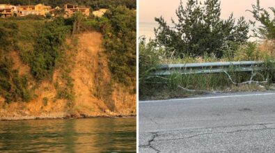 Vibo Marina, frana il costone di Timpa Janca. E sul crinale passa la strada che conduce a Pizzo