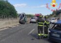 Due incidenti in mezz’ora sulla Strada dei due mari: una corsia chiusa, 8 feriti tra cui un bimbo